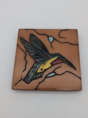 Vintage (1999) Mag Mor Studio Hummingbird Art Tile